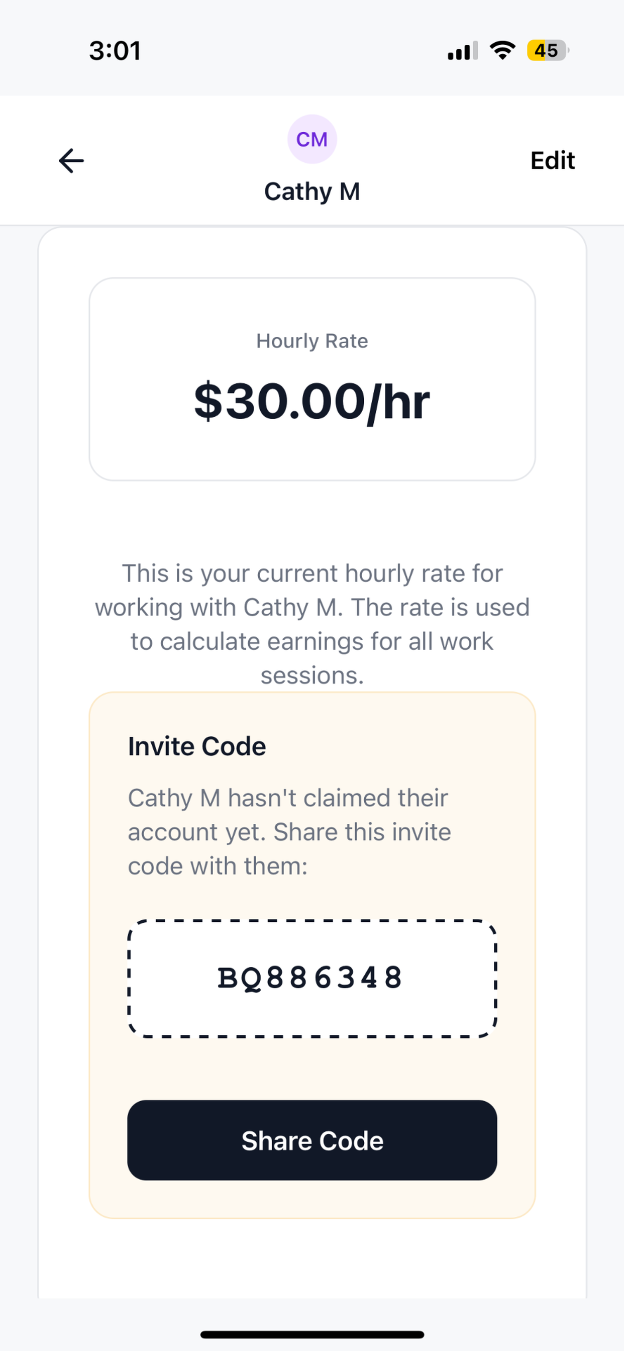 TrackWork invite clients